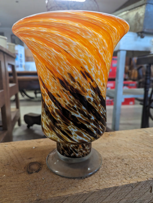 Beautiful Orange Glass Vase