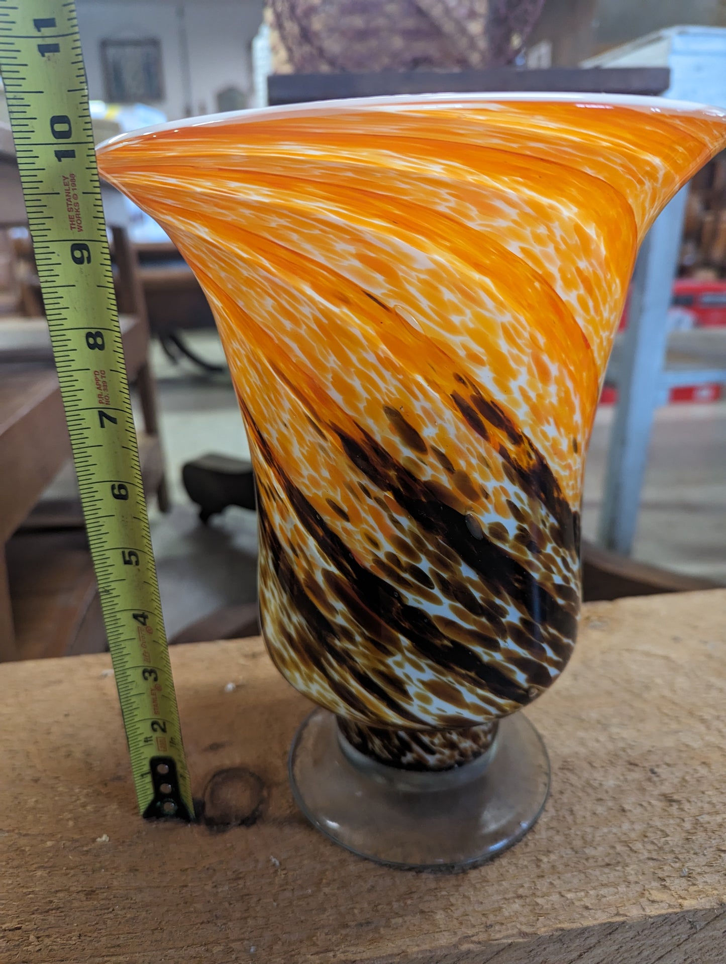 Beautiful Orange Glass Vase